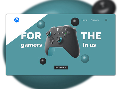 Xbox Controller Landing Page 3d controller illustration minimal technology ui ux web web design webdesign website xbox