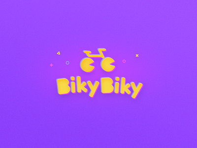 BikyBiky logo app bike game logo startup