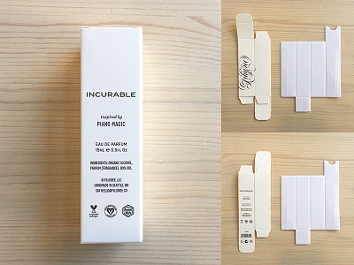 Perfume Box graphic design minimal packaging design typography