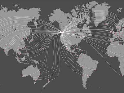 International Shipping Map illustration illustrator pop of color