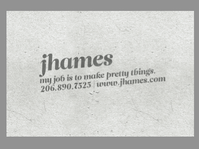Business card (front)