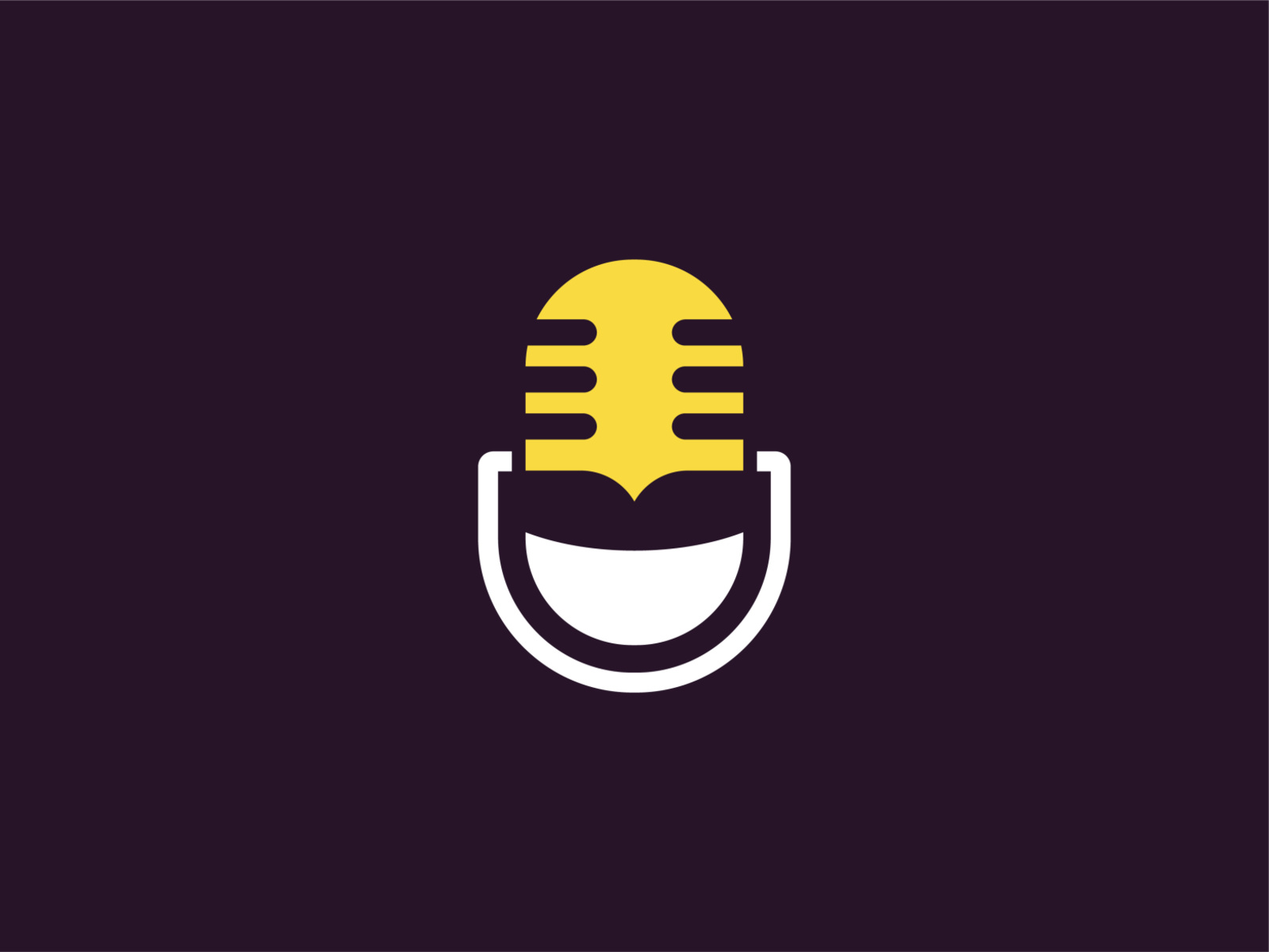 Podcast Logo audio broadcast broadcasting communication entertainment illustration media mic microphone music podcast podcasting radio record show sound speech studio technology voice