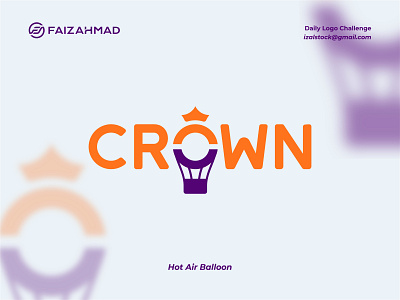 Daily Logo Challenge : Hot Air Balloon brand identity branding business creative logo crown dailylogochallenge graphic design hot air balloon lift logo folio logo ideas logo inspiration logos modern monoline logo new logo sky vector whoosh