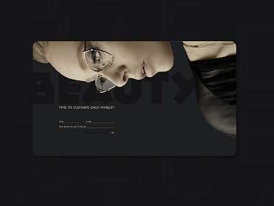 Landing page of a makeup art design landing page landing page for makup makup site ui woman