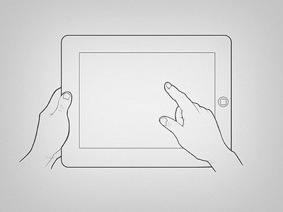 Hands and iPad Drawing drawing hands ipad lines