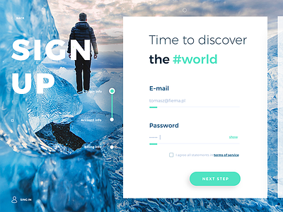 Daily Ui 001 Sign Up -> Free .sketch daily ui discover email free free sketch freebie ice minimal password sign up sketch