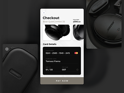 Daily Ui 002 Credit Card Checkout (.sketch) bose checkout credit card dailyui free headphones minimal purchase sketch ux