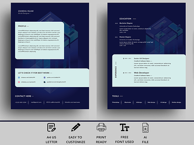 Professional RESUME/CV Design branding cv design design icon responsive design resume resume clean resume cv resume design resume template typography ux vector