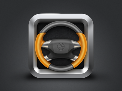 汽车应用图标设计 app apple box car icon iphone logo steering wheel