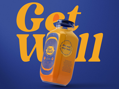Get Well beverage branding cold design drink ginger health immune juice lemon orange oranges organic packaging shot sick vegan wellness