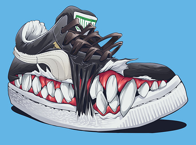 Monster Sneaker II artwork caricature cartoon character drawing illustration shoe shoes sketch sneaker sneakers