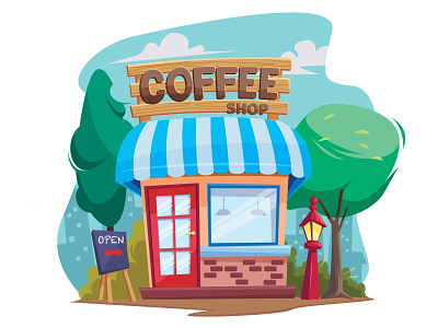 coffee shop illustration