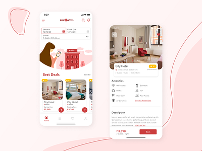 Find Hotel App adobe xd design figma illustration mobile app design mobile design ui ui ux ui design ux design