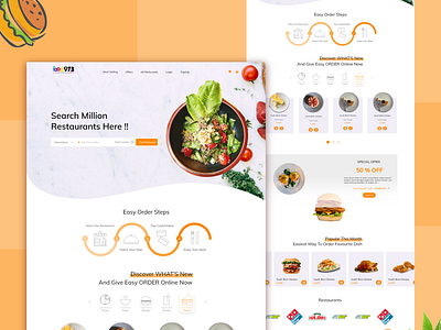 Food delivery website design