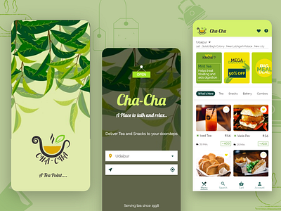 Cha-cha : A Tea Point animation app design dribble food website illustration ui ux web