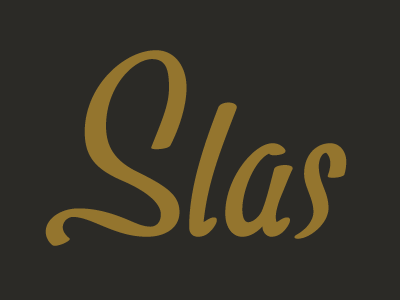 Slas Logo cursive custom type lettering logo script typography wordmark