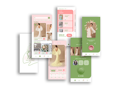 Bride app design branding design flat icon illustrator minimal typography ui ux vector