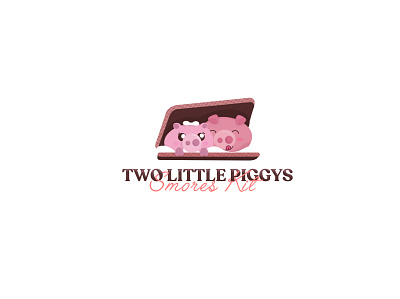 S'mores kit Company (Logo) animation branding character design flat illustrator logo minimal pig