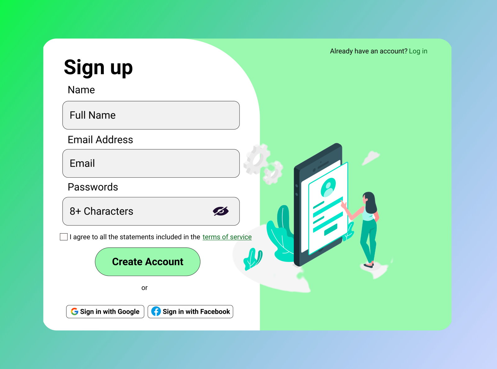 site Sign Up Page by Bagus Alamsyah Ramadhan on Dribbble