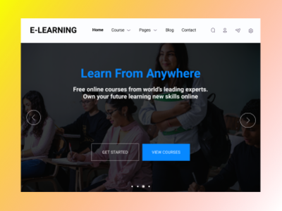 Design E-learning Web Header