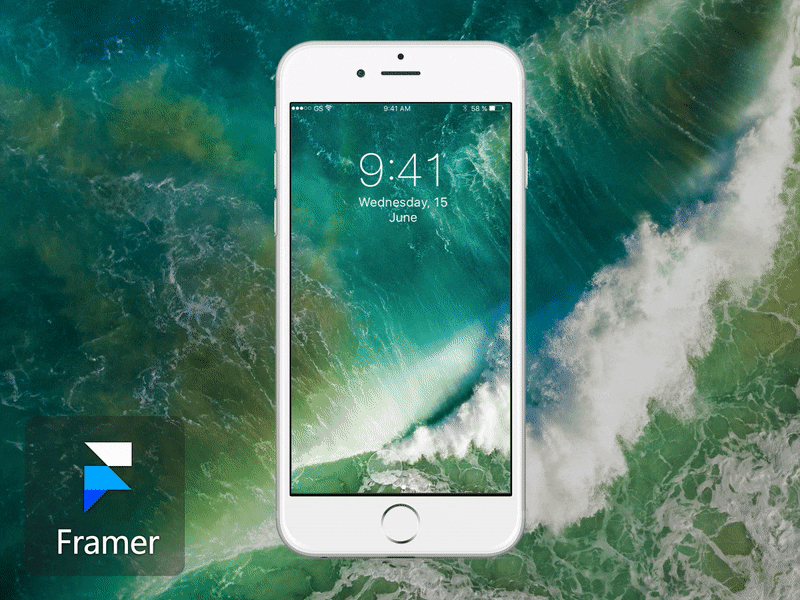 iOS Unlock Animation animation framer ios ui