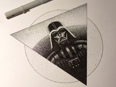 Darth Vader dotwork