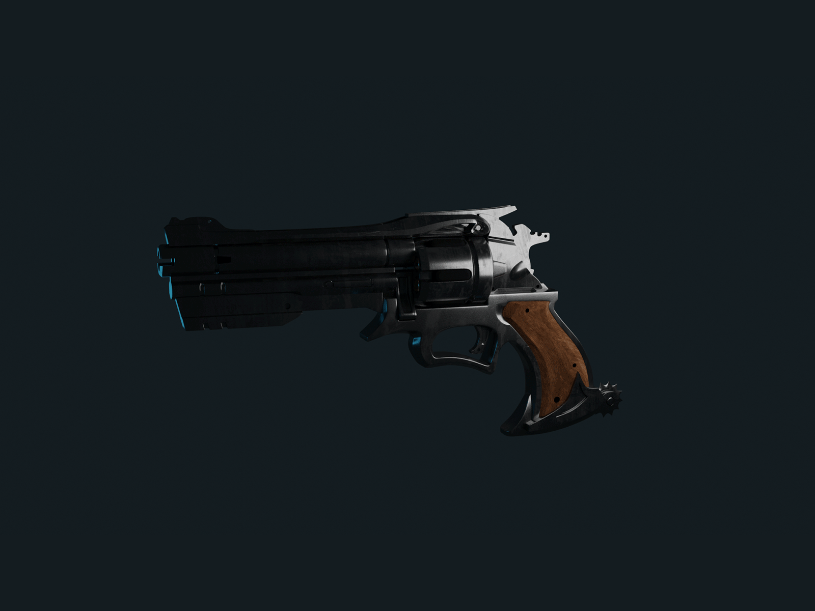 Revolver 3d model 3d 3d art 3dsmax blender blender3d gun maya revolver substance painter