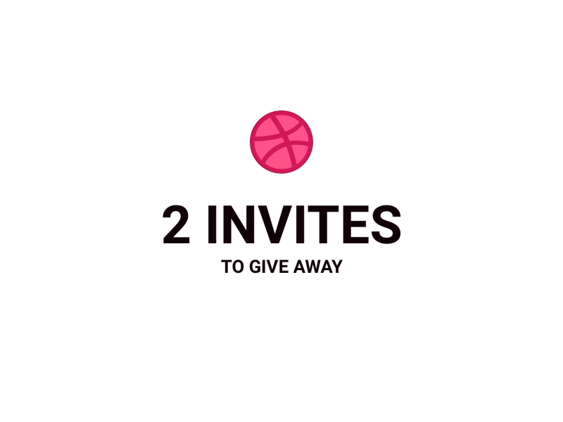 2 Invites Give Away ball dribbble give away invite invites welcome
