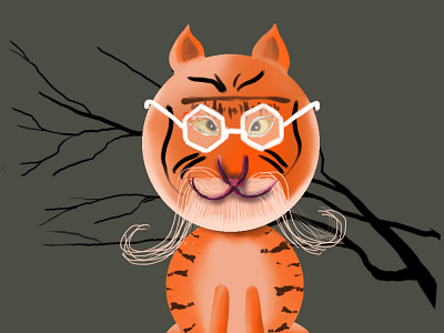 Mascot Tiger animation design flat illustration photoshop photoshop art