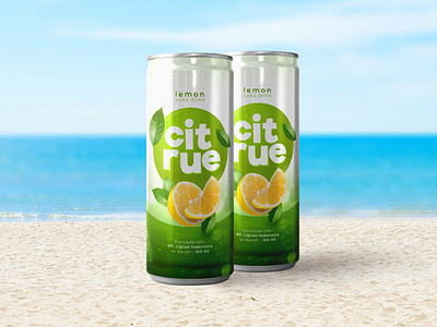 Citrue Lemon - Branding beverages branding carbonated design graphic lemon packaging