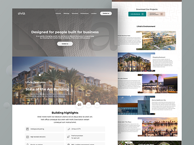 Llivia - Real Estate Landing Page animation arabic contact form design egypt landing page portfolio real estate responsive single page ui ux web web design web development webdesign webflow