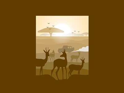 Holiday Theme Illustrations - Wildlife adobe art brand flat illustration illustrator minimal travel vector wacom