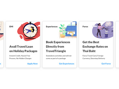 Travel Add-on Cards card cards cards ui flat holiday illustration travel ui user experience user interface