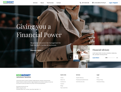 Insurance Company Website Homepage company homepage insurance web design website