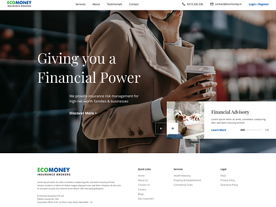 Insurance Company Website Homepage