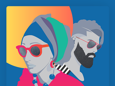 Illustrations for eyewear brand