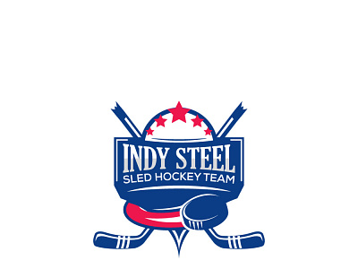 Indy Steel Sled Hockey Team Logo creative creative logo design logo mascot vector