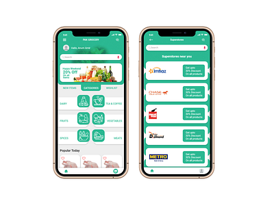 Grocery Store Mobile UI Design