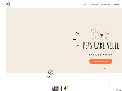 petscare ville wix site design branding web design webdesign website website design