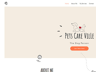 petscare ville wix site design