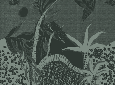 motif jungle illustration pattern