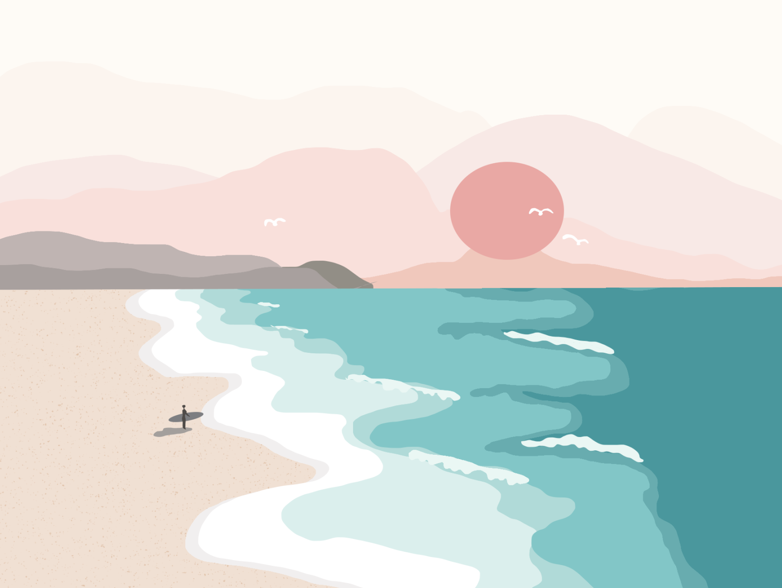 An ocean view by Ashanthé Jansen Van Vuuren on Dribbble