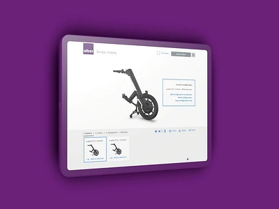 Product Customizer 3d 3d animation animation customizer rotato scooter sketch ui user centered design user experience ux website wheelchair