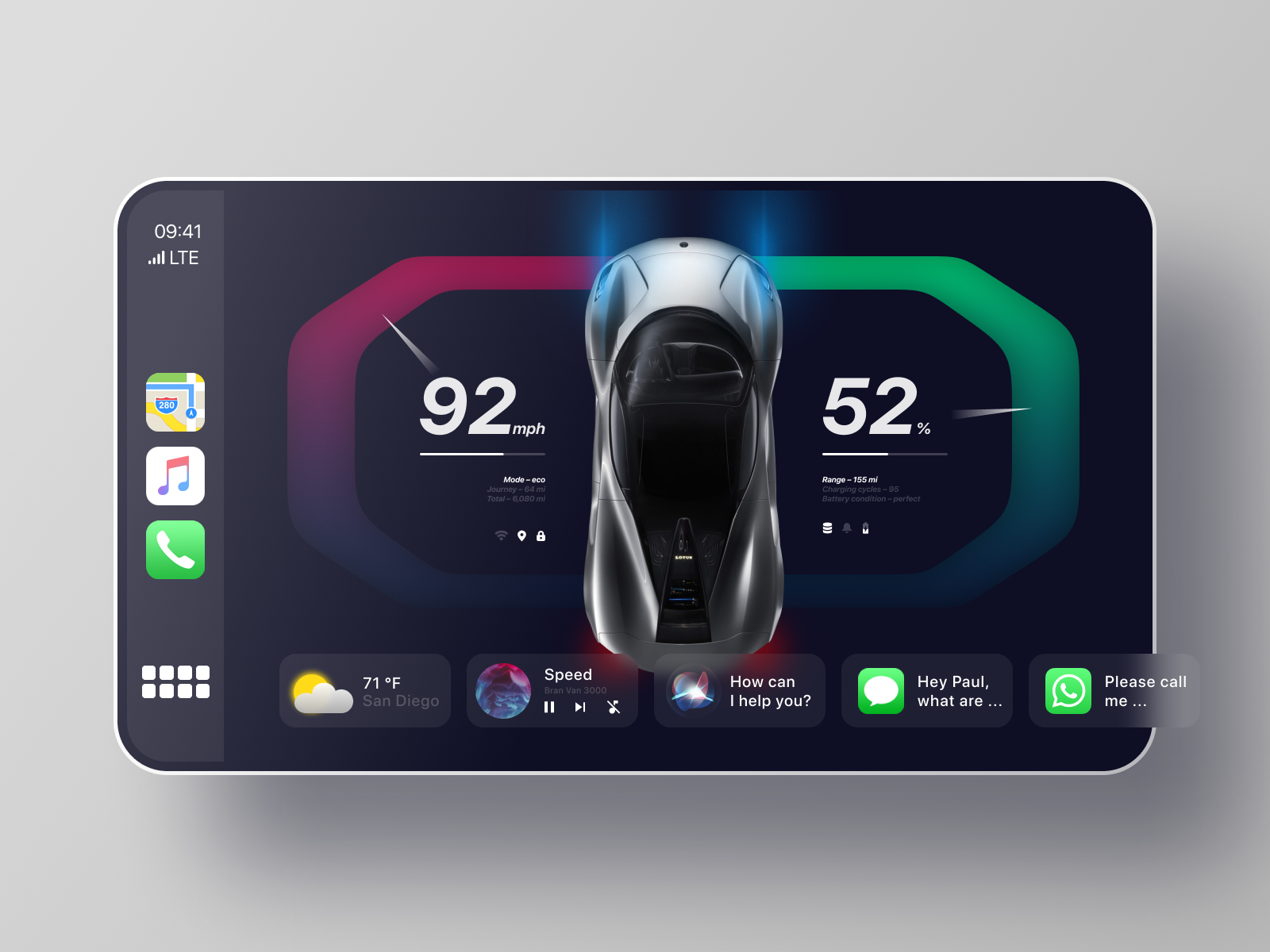 CarPlay User Interface by Timo on Dribbble