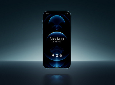 iPhone 12 Pro front view mockup - psd / sketch / online app store ios ios 14 ios app iphone iphone 12 iphone 12 pro iphone 12 pro mockup iphone mockup mobile mockup mockup psd online psd screen sketch ui