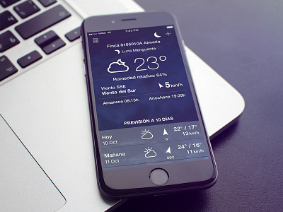 Weather App app appdesign flat interface ios iphone6 tiempo treze ui ux weather