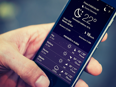 Weather App app appdesign flat interface ios iphone6 tiempo treze ui ux weather