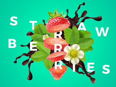 Strawberries Cover cover creative design editorial flat graphicdesign ilustration strawberries