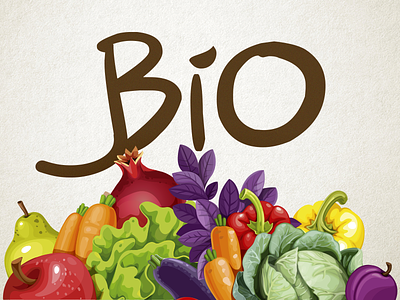 Bio agriculture agro bio branding eco fruit natural vegetables