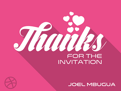 Thanks Joel debut flat graphics happy heart india invite love minimal thanks typography udaipur